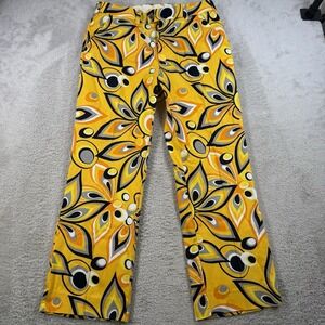 Loudmouth Golf Pants Mens 34x32 (Fit 34x29) Yellow Floral Shagadelic Boho